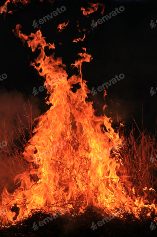 Preview: Flame And Fire Background - Colors Of Burning Heat - Iconic Tool Of Man'S Survival