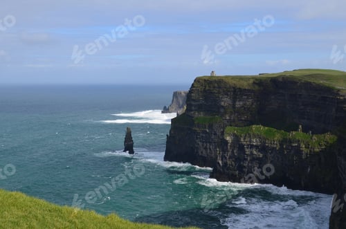Preview: Breathtaking Seascape Off The Coast Of Ireland With The Cliffs Of Moher In The Background