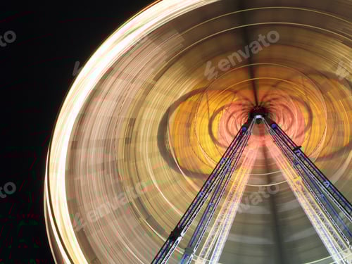 Preview: Moving Ferris Wheel At Night