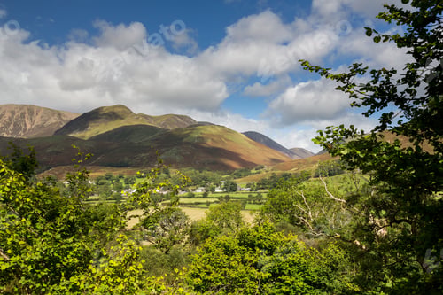 Preview: View Towards Buttermere Village In English Lake District