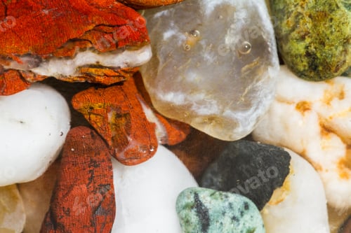 Preview: Close Up Of A Bunch Of Small Naturally Polished Stones Found In The Oregon Coast In A Variety Of