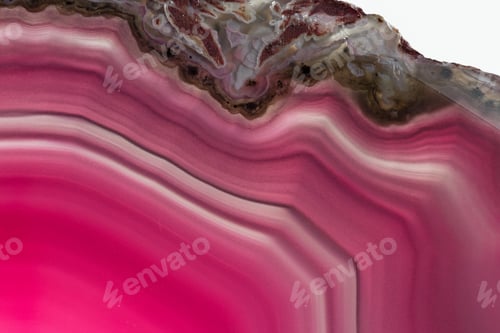 Preview: Macro Of A Beautiful Pink Stone Cut And Polished With An Interesting Pattern