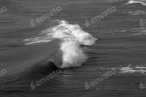Preview: Ocean Waves Outdoors In Black And White