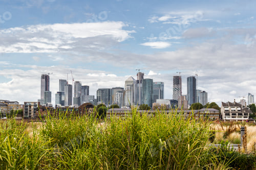 Preview: London - September 05 2019: Skyscrapers In The Canary Wharf Known As The Secondary Central Business