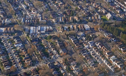 Preview: Aerial View Of Residential Areas In Chicago