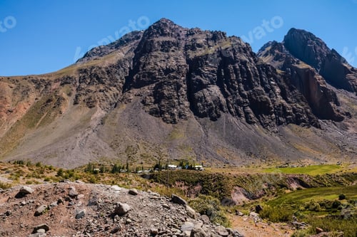 Preview: Chile Santiago Cajon Del Maipo Los Andes Mountains And Vulcan San Jose Landscape