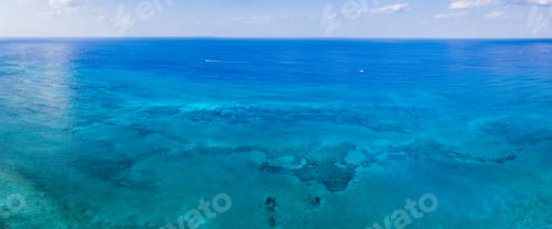 Preview: Aerial Drone Image Of Seven Mile Beach, West Bay And George Town On The Island Of Grand Cayman In
