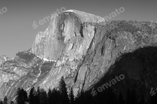Preview: Half Dome In Black And White