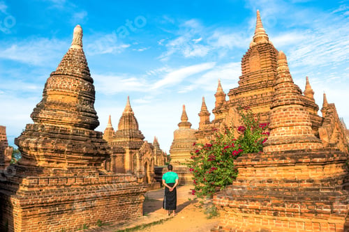 Preview: Bagan, Myanmar - Photo Of Myself Standing Still In The Middle Of Some Temples In Bagan, A City