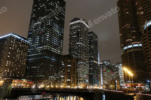 Preview: Chicago Skyline At Night