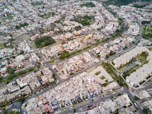 Preview: Aerial Image Made With Drone Over La Molina District. Lima Peru.