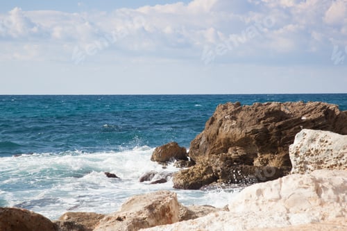 Preview: Waves On A Rocky Shore In Israel