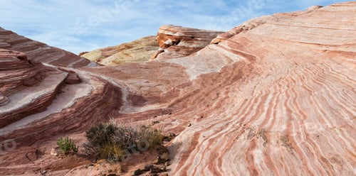 Preview: The Wave Feature, Sandstone Desert Landscape In Valley Of Fire State Park In Nevada