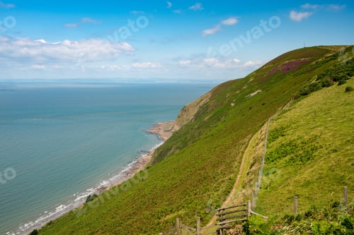 Preview: Coastline And Ocean Looking Away From Lynmouth In North Devon, England