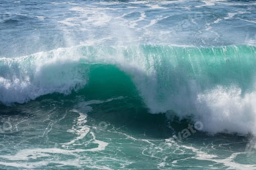 Preview: Beautiful Close Up Of A Colorful Wave Folding In On Itself
