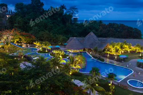 Preview: Santa Clara, Panama- June 13: Beautiful View Of The Sheraton Bijao At Twilight. June 13 2016, Santa