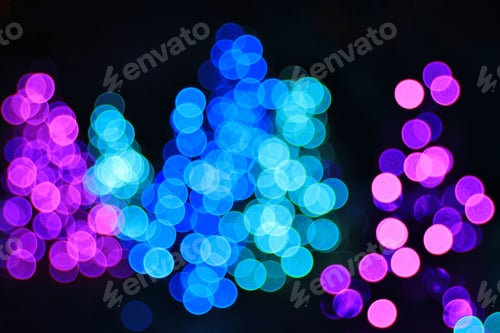 Preview: Christmas Season Night Lights - Abstract Art And Background Beauty Of Wonder - Soft Lights Of Blue