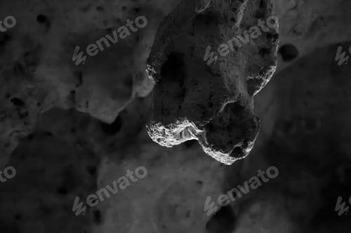 Preview: Abstract Caverns In Black And White