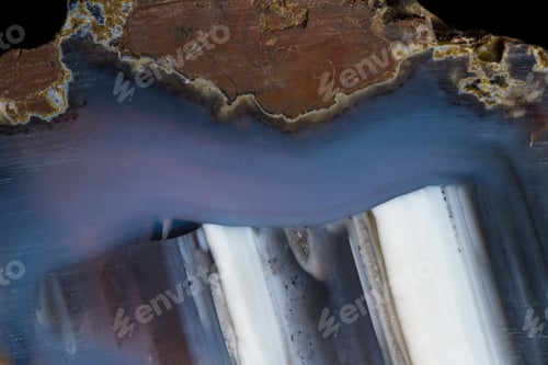 Preview: Close Up Of A Beautiful Polished Stone With Interesting Details In The Texture And Natural Colors