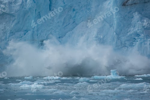 Preview: Ice Falling Onto Water From A Glacier
