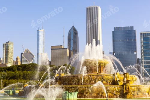 Preview: Fountain In Chicago Downtown