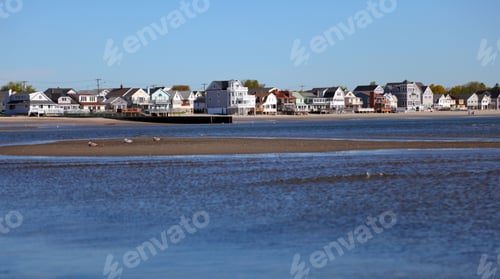 Preview: Waterside Side Colonial Style Houses On The Beach