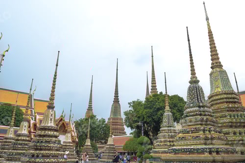 Preview: Wat Pho, Bangkok - Day Photo Of Some Towers Inside The Complex
