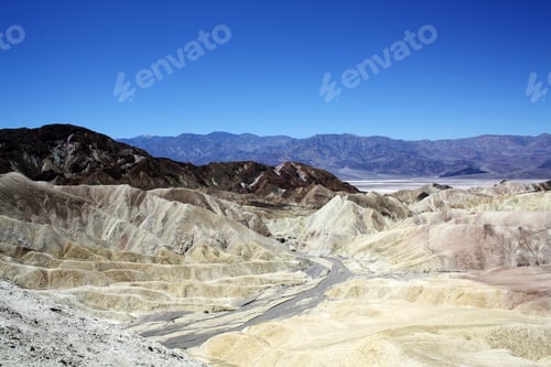 Preview: View Of Death Valley California Rock Formations From Zabriskie Point