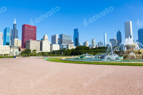 Preview: Fountain In Chicago Downtown