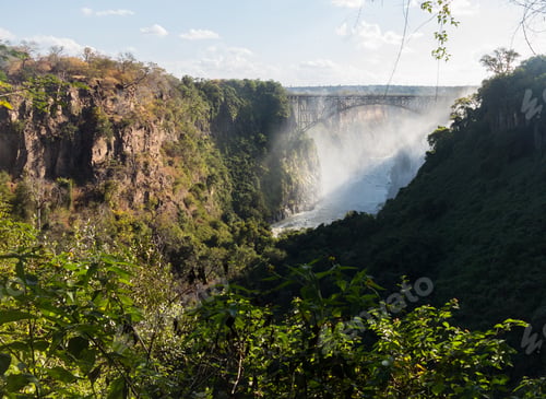Preview: Victoria Falls (Or Mosi-Oa-Tunya - The Smoke That Thunders) Waterfall In Southern Africa On The