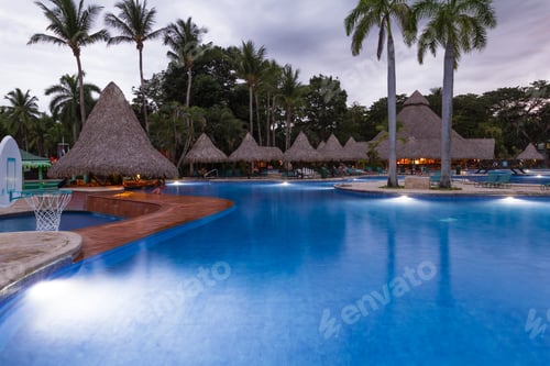 Preview: Tambor, Costa Rica - June 22: Beautiful Swimming Pool At The Barcelo Tambor Beach Hotel, Photo