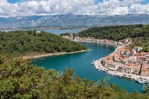Preview: Colorful Old Village Of Novigrad In Istria County Of Croatia With Blue River And Harbor
