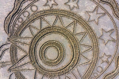Preview: Bandon By The Sea, Oregon / Usa - March 08 2020: Detailed Artwork Created By The Team Of Circles In