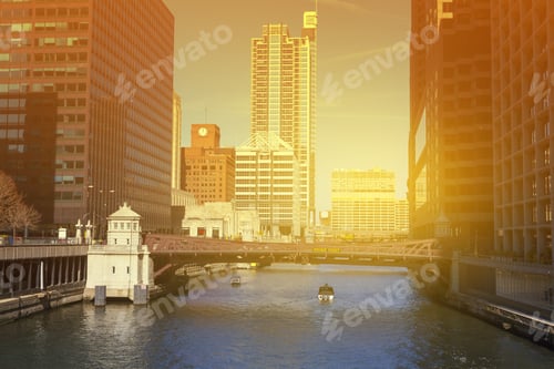 Preview: Chicago Bridge - Vintage Picture Effect