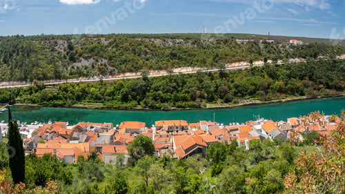 Preview: Colorful Old Village Of Novigrad In Istria County Of Croatia With Blue River And Harbor Seen From