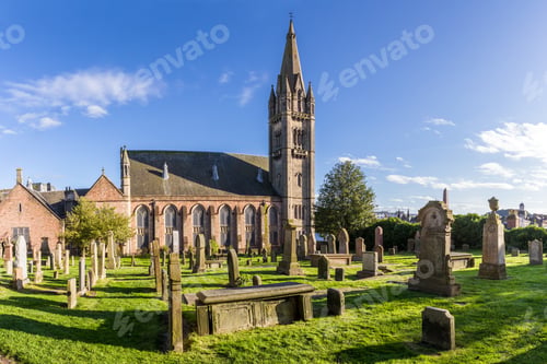 Preview: Scotland - September 07 2019: Grave Stones In The Old High Church In Inverness, Uk September 07