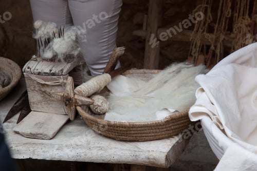 Preview: Wool In Process Of Making To Cloth