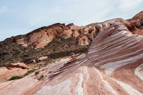 Preview: The Wave Feature, Sandstone Desert Landscape In Valley Of Fire State Park In Nevada
