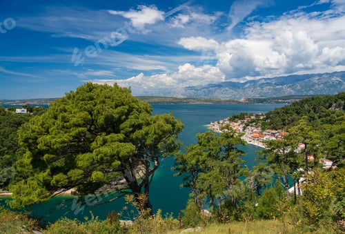 Preview: Colorful Old Village Of Novigrad In Istria County Of Croatia With Blue River And Harbor Seen From