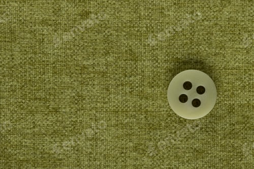 Preview: Clothes Sewing Button On A Green Fabric Swatch Background