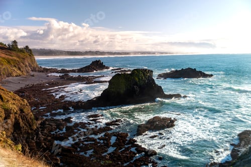 Preview: Oregon Coast Shoreline - Yaquina Head Marine Garden In The Wintertime.
