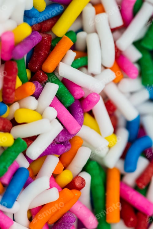 Preview: Close Up Of Multi Colored Sprinkles Used For Decorating Baked Goods