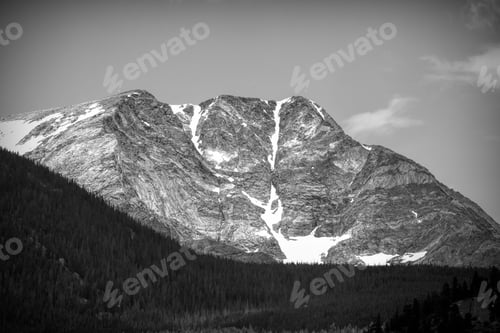Preview: Colorado Rocky Mountain In Black And White