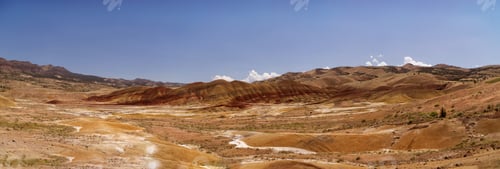 Preview: Main Unit Of Painted Hills Big Panorama View In Beautiful Sunny Day, John Day Fossil Beds National