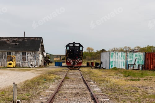 Preview: Old Train Engine Locomotive On An Abandoned Track