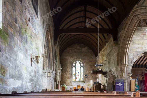 Preview: Culross, Scotland - September 16 2019: Interior View Of The Culross Abbey, Fife, Uk September 16