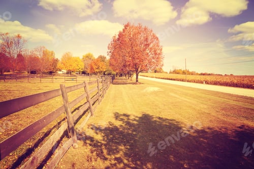 Preview: Wooden Fence On American Countryside