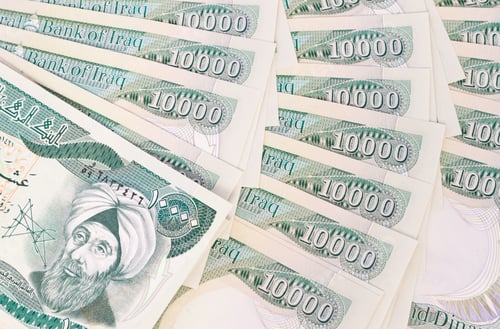 Preview: Close Up Of Ten Thousand Iraqi Dinar Notes