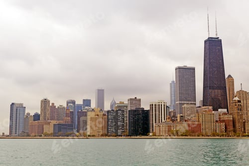 Preview: Dark Clouds On Finance District In Chicago