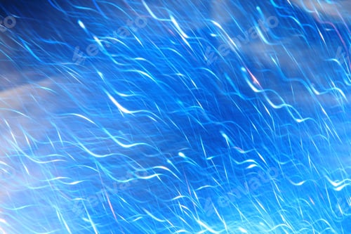 Preview: Blue Background - Art, Blur And Texture Of Captured Color And Light - Showering Light Dots On